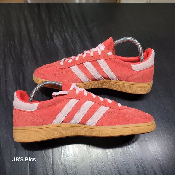 Adidas Spezial Handball Originals W Size 8.5 Red Clear Pink & Gum Sole Sneakers - Picture 9 of 16